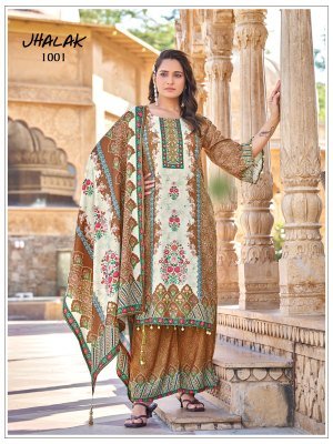 Mukesh Jhalak Jam Satin Readymade Pakistani Suit Mirror Work readymade suit catalogs