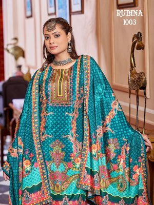 Mukesh Rubina Sharara Pakistani Suit Pure Crepe Silk Top with Original Mirror Work And Dupatta Ethnic Wholesale pakistani suit catalogs
