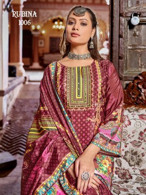 Mukesh Rubina Sharara Pakistani Suit Pure Crepe Silk Top with Original Mirror Work And Dupatta Ethnic Wholesale pakistani suit catalogs