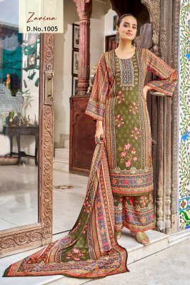 Mukesh Zarina Pure Crape Silk Digital Print Suit Set with Mirror Work Top  Palazzo And Dupatta Wholesale kurtis catalogs