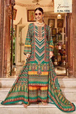 Mukesh Zarina Pure Crape Silk Digital Print Suit Set with Mirror Work Top  Palazzo And Dupatta Wholesale kurtis catalogs