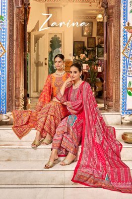 Mukesh Zarina Pure Crape Silk Digital Print Suit Set with Mirror Work Top  Palazzo And Dupatta Wholesale kurtis catalogs