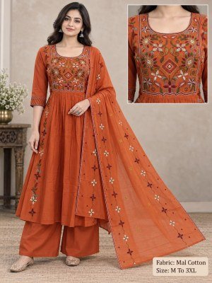 Mul Cotton 3-Piece Palazzo Pair Set Size wise Combo Set