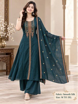 Mul Cotton 3-Piece Plaza Pair Set for Women Size wise Combo Set