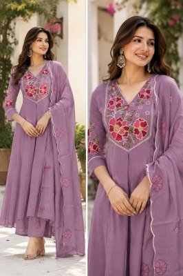 Mull Chanderi 3-Piece Suit with Elephant Plazo with Dupatta kurti pant with dupatta Catalogs