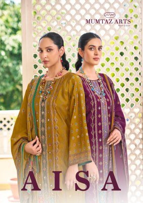 Mumtaz Arts Aisa Pure Viscose Muslin Unstitched Suit Digital  Foil Print with Embroidery  Handwork  Matching Dupatta Wholesale  Mumtaz Arts 