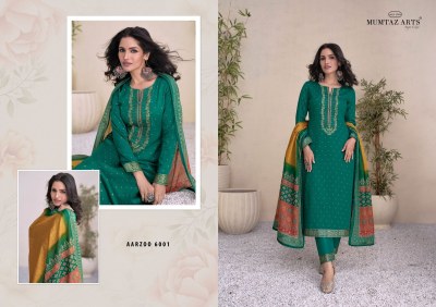 Mumtaz Arts by Aarzoo pure jam satin foil print embroidered salwar kameez catalogue at low rate salwar kameez catalogs