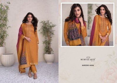 Mumtaz Arts by Aarzoo pure jam satin foil print embroidered salwar kameez catalogue at low rate salwar kameez catalogs