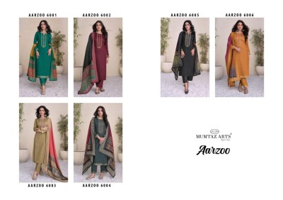 Mumtaz Arts by Aarzoo pure jam satin foil print embroidered salwar kameez catalogue at low rate salwar kameez catalogs