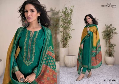 Mumtaz Arts by Aarzoo pure jam satin foil print embroidered salwar kameez catalogue at low rate salwar kameez catalogs