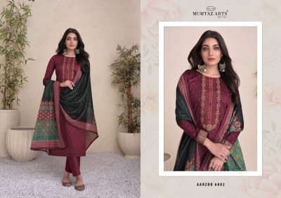Mumtaz Arts by Aarzoo pure jam satin foil print embroidered salwar kameez catalogue at low rate salwar kameez catalogs