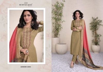 Mumtaz Arts by Aarzoo pure jam satin foil print embroidered salwar kameez catalogue at low rate salwar kameez catalogs