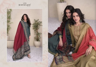 Mumtaz Arts by Aarzoo pure jam satin foil print embroidered salwar kameez catalogue at low rate salwar kameez catalogs