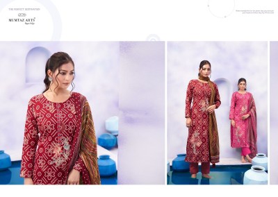 Mumtaz Arts by Ruhani pure jam satin foil printed dress material catalogue at affordable rate  salwar kameez catalogs