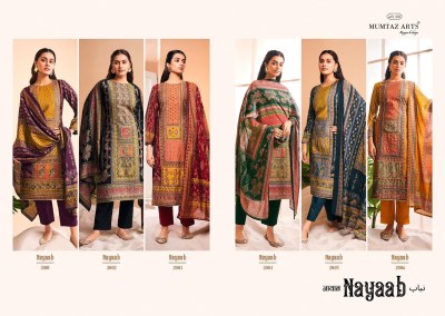 Mumtaz Arts launch Nayaab presnt embroidered and digital printed unstitched salwar suit catalogue at low rate  pakistani suit catalogs