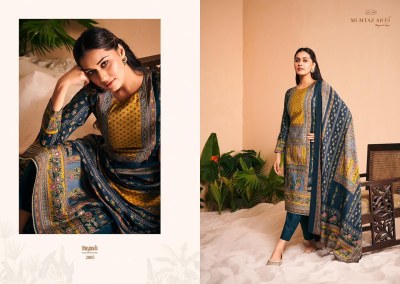 Mumtaz Arts launch Nayaab presnt embroidered and digital printed unstitched salwar suit catalogue at low rate  pakistani suit catalogs