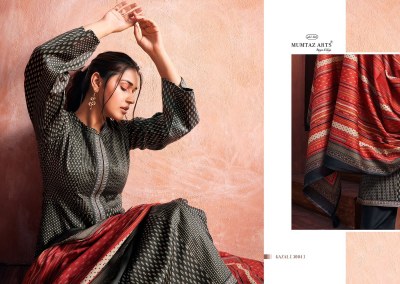 Mumtaz Arts present Gazal pure viscose jam satin with embroidered unstitched dress material catalogue at wholesale rate salwar kameez catalogs