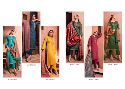 Mumtaz Arts present Gazal pure viscose jam satin with embroidered unstitched dress material catalogue at wholesale rate salwar kameez catalogs