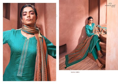 Mumtaz Arts present Gazal pure viscose jam satin with embroidered unstitched dress material catalogue at wholesale rate salwar kameez catalogs
