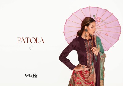 Mumtaz Artstm by patola designer unstitched salwar kameez catalogue at low rate salwar kameez catalogs