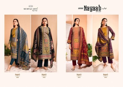 Mumtaz arts by Nayaab pure viscose foil printed embroidered unstitched salwar kameez catalogue salwar kameez catalogs