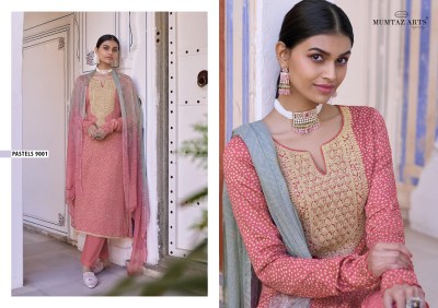 Mumtaz arts by Pastels pure jam satin printed embroidered salwar kameez catalogue at wholesale price salwar kameez catalogs