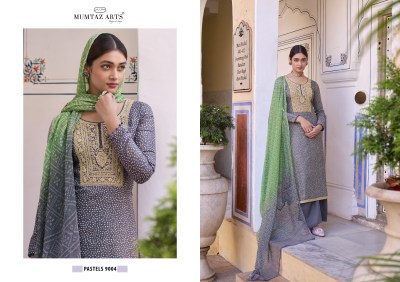 Mumtaz arts by Pastels pure jam satin printed embroidered salwar kameez catalogue at wholesale price salwar kameez catalogs