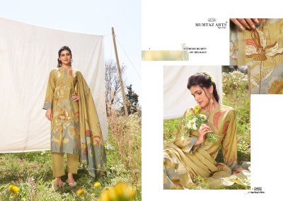 Mumtaz arts by Spring Villa pure muslin digital foil printed unstitched dress material catalogue salwar kameez catalogs