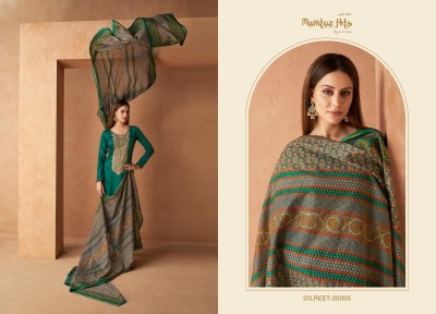 Mumtaz arts present Dilreet pure jam satin embroidered unstitched dress material catalogue at low rate salwar kameez catalogs