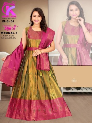 Murnal vol 5 by Queen Kids R Ethnic Full Stitched Sirworski Diamond Gown with Dupatta catalogue   gown catalogs