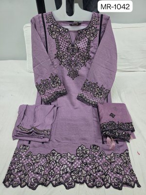 Musk MR1042 by Sharddha Designer Roman Silk designer Suit with low rate readymade suit catalogs