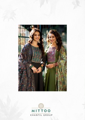 Muskaan by Mittoo Modal Silk plain top bottom with printed dupatta catalogue readymade suit catalogs