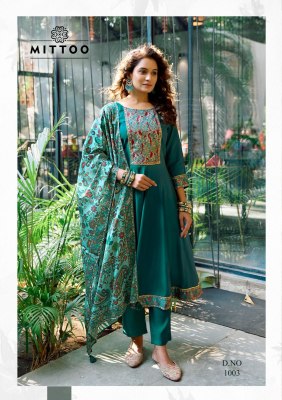 Muskaan by Mittoo Modal Silk plain top bottom with printed dupatta catalogue readymade suit catalogs