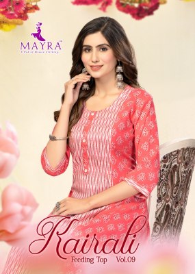 Myra by Karali vol 9 pure reyon foil printed feeding kurti catalogue MYRIE