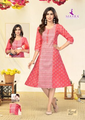 Myra by Karali vol 9 pure reyon foil printed feeding kurti catalogue kurtis catalogs