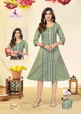 Myra by Karali vol 9 pure reyon foil printed feeding kurti catalogue kurtis catalogs