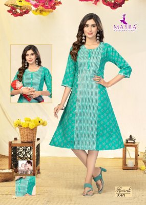 Myra by Karali vol 9 pure reyon foil printed feeding kurti catalogue kurtis catalogs