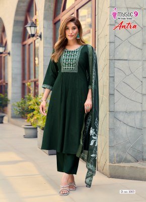 Mystic 9 Antra Vol-1 Flared Kurti Pant with Dupatta kurti pant with dupatta Catalogs