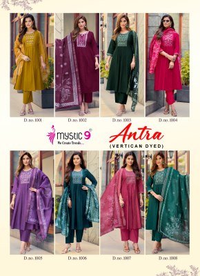 Mystic 9 Antra Vol-1 Flared Kurti Pant with Dupatta kurti pant with dupatta Catalogs