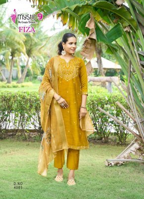Mystic 9 Fiza Vol 4 Premium Bangalore Silk Straight Suit with Embroidered Top And Muslin Digital Print Dupatta Wholesale kurtis catalogs