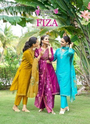 Mystic 9 Fiza Vol 4 Premium Bangalore Silk Straight Suit with Embroidered Top And Muslin Digital Print Dupatta Wholesale kurtis catalogs