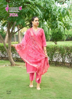 Mystic 9 Fiza Vol 4 Premium Bangalore Silk Straight Suit with Embroidered Top And Muslin Digital Print Dupatta Wholesale kurtis catalogs