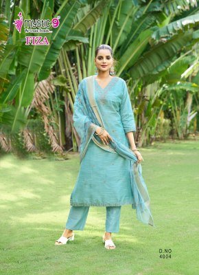 Mystic 9 Fiza Vol 4 Premium Bangalore Silk Straight Suit with Embroidered Top And Muslin Digital Print Dupatta Wholesale kurtis catalogs