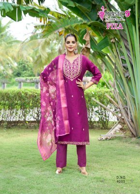 Mystic 9 Fiza Vol 4 Premium Bangalore Silk Straight Suit with Embroidered Top And Muslin Digital Print Dupatta Wholesale kurtis catalogs