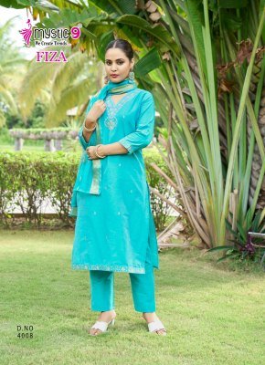 Mystic 9 Fiza Vol 4 Premium Bangalore Silk Straight Suit with Embroidered Top And Muslin Digital Print Dupatta Wholesale kurtis catalogs