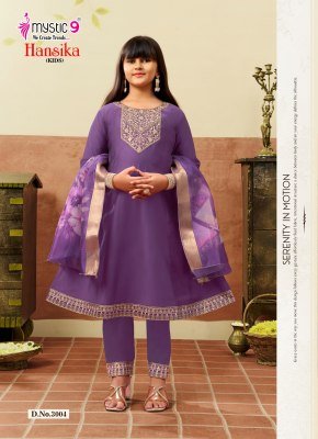 Mystic 9 Hansika Kids Vol-3 Premium Gadhval Princess Cut Kids Suit Set readymade suit catalogs