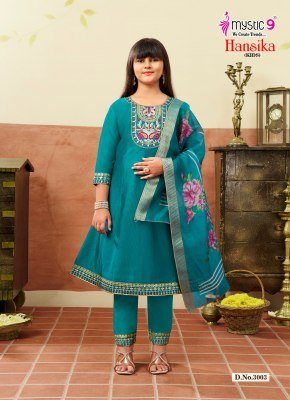 Mystic 9 Hansika Kids Vol-3 Premium Gadhval Princess Cut Kids Suit Set readymade suit catalogs