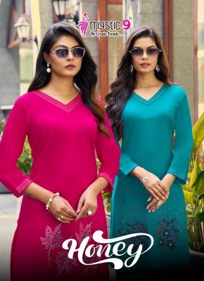 Mystic 9 Honey Vol-1 Viscose Slub Lycra Co-Ord Set Collection 