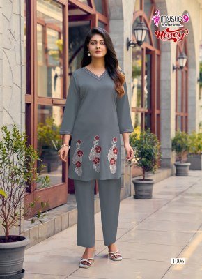 Mystic 9 Honey Vol-1 Viscose Slub Lycra Co-Ord Set Collection co ord set catalogs