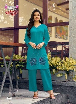Mystic 9 Honey Vol-1 Viscose Slub Lycra Co-Ord Set Collection co ord set catalogs